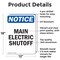 Signmission Main Electric Shutoff, 12 in W x Rectangle, Aluminum OS-2PACK-NS-A-1218-V-14079 - alternate 4